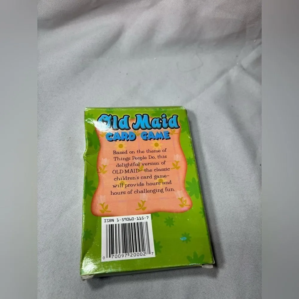 New! Old Maid Card Game Includes Storage Tray Jumbo Cards for Little Hands